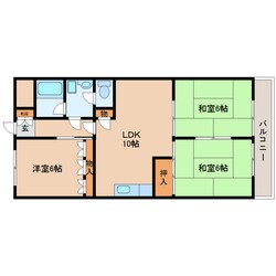 南生駒駅 徒歩6分 1階の物件間取画像